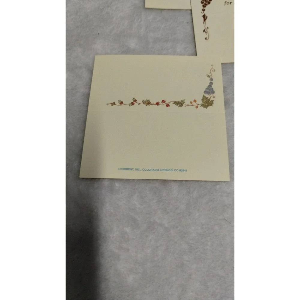 1990 Current‎ Inc Thanksgiving Place Cards Vintage Gratitude Table Decor
